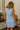 Alana Blue Pleated Scallop Mini Dress- top back view