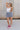 Zoey White & Black Halter Tank Top - full body front view