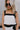 Caroline Oatmeal & Black Linen Tank Top - close front view