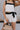 Caroline Oatmeal & Black Linen Skort - close front view