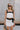 Caroline Oatmeal & Black Linen Skort - front view