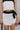 Caroline Oatmeal & Black Linen Skort - close up front view