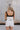 Caroline Oatmeal & Black Linen Tank Top - back view