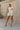 Riley Cream Eyelet Side-Tie Tank Top - full body front view 