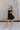 Jane Black Ruched Halter Neckline Mini Dress- full body view