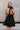 Jane Black Ruched Halter Neckline Mini Dress- back view