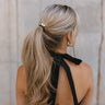 Julia Silver Hobnail Metal Cuff Hair Tie- side view