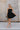 Celeste Black Corset Strapless Mini Flare Dress- full body view
