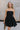 Celeste Black Corset Strapless Mini Flare Dress- front view