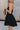 Celeste Black Corset Strapless Mini Flare Dress- side view