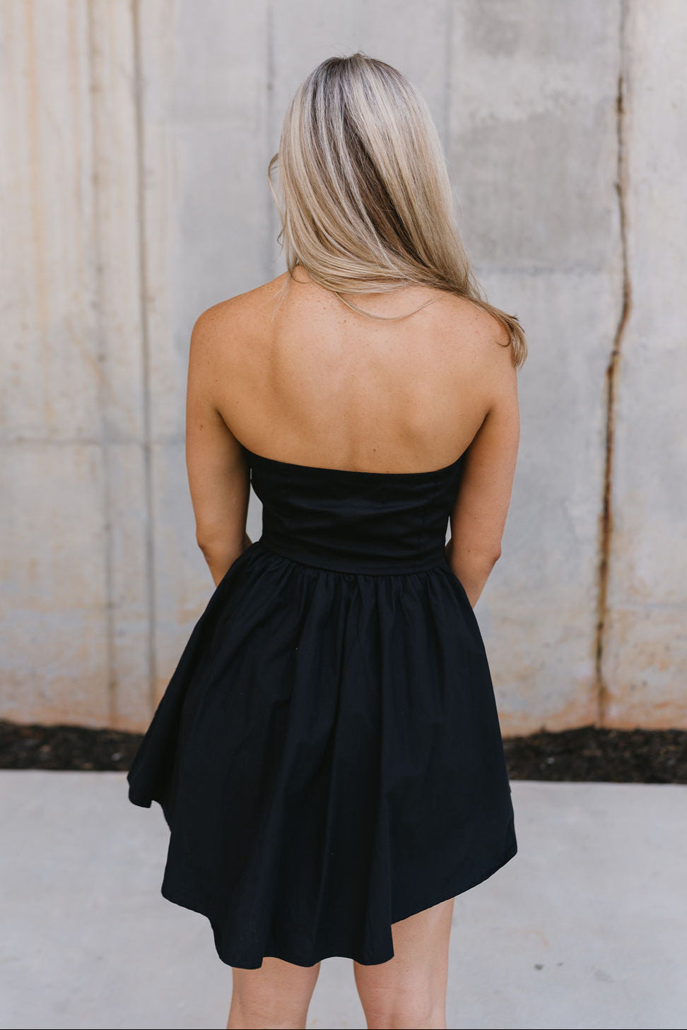 Celeste Black Corset Strapless Mini Flare Dress - Lizard Thicket Celeste Black Corset Strapless Mini Flare Dress - Lizard Thicket