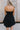 Celeste Black Corset Strapless Mini Flare Dress- close up back view