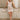 Emerson Taupe & White Linen Mini Dress- full body view