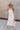 Norah Oatmeal & White Linen Midi Dress- full view