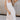 Norah Oatmeal & White Linen Midi Dress- top front view