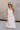 Norah Oatmeal & White Linen Midi Dress- front view