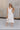 Norah Oatmeal & White Linen Midi Dress- full body view