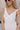 Norah Oatmeal & White Linen Midi Dress- close up top view