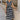 Gabriella Navy & Cream Front Tie Midi Dress- front full body view