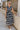 Gabriella Navy & Cream Front Tie Midi Dress- front full body view