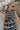 Gabriella Navy & Cream Front Tie Midi Dress- front top view