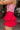 Isabelle Red Tiered Mini Skirt- side view
