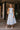 Valeria Cream & Blue Floral Midi Skirt- full body view