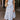 Valeria Cream & Blue Floral Midi Skirt- front view