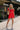Angela Red Floral Eyelet Tie Top- full body view