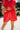 Angela Red Floral Eyelet Shorts- front view