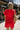 Angela Red Floral Eyelet Tie Top- back view