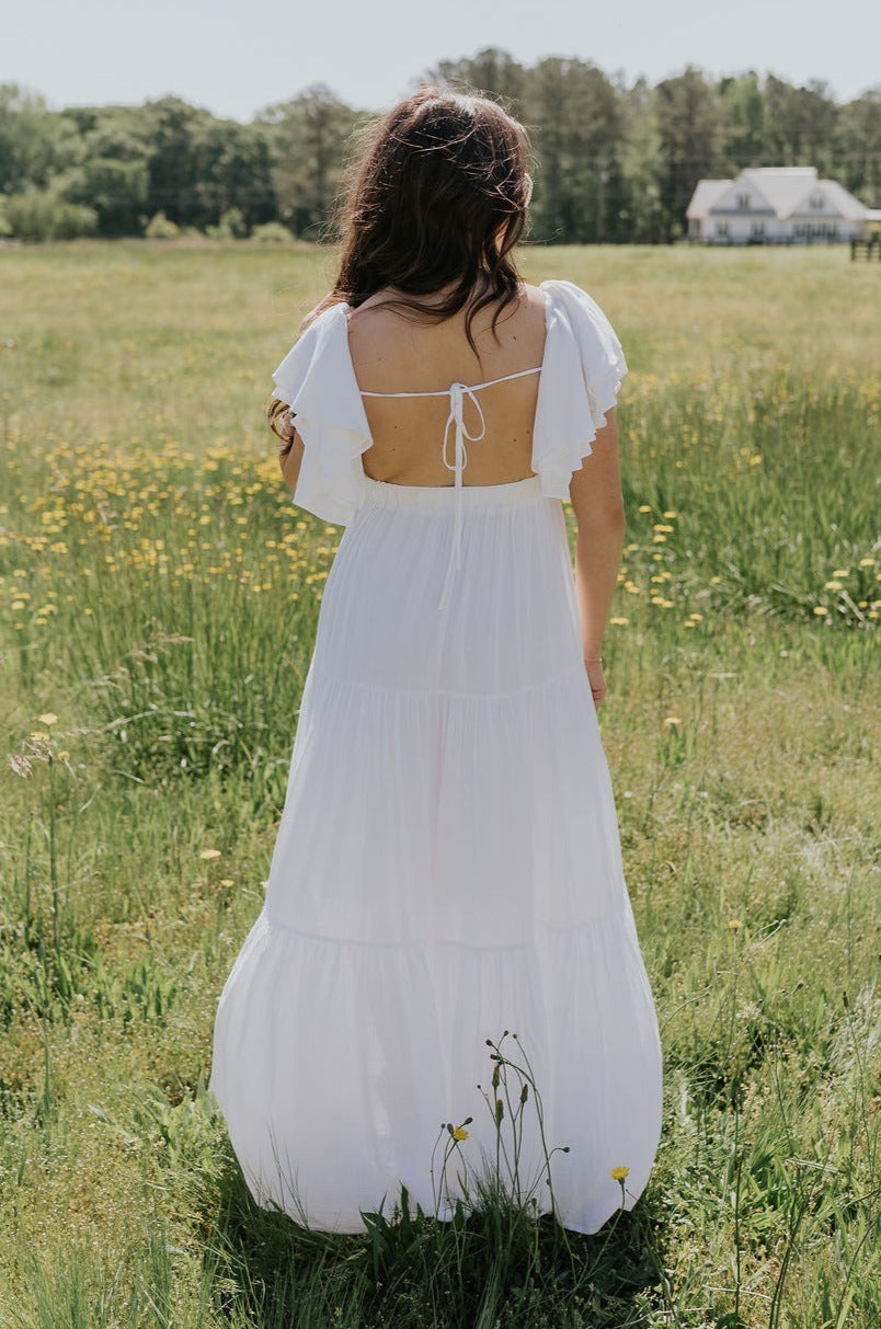 Midi Ruffle Dress Leila Cream Ruffle Short Sleeve Maxi Dress Lizard Thicket Midi Ruffle Dress Leila Cream Ruffle Short Sleeve Maxi Dress Lizard Thicket