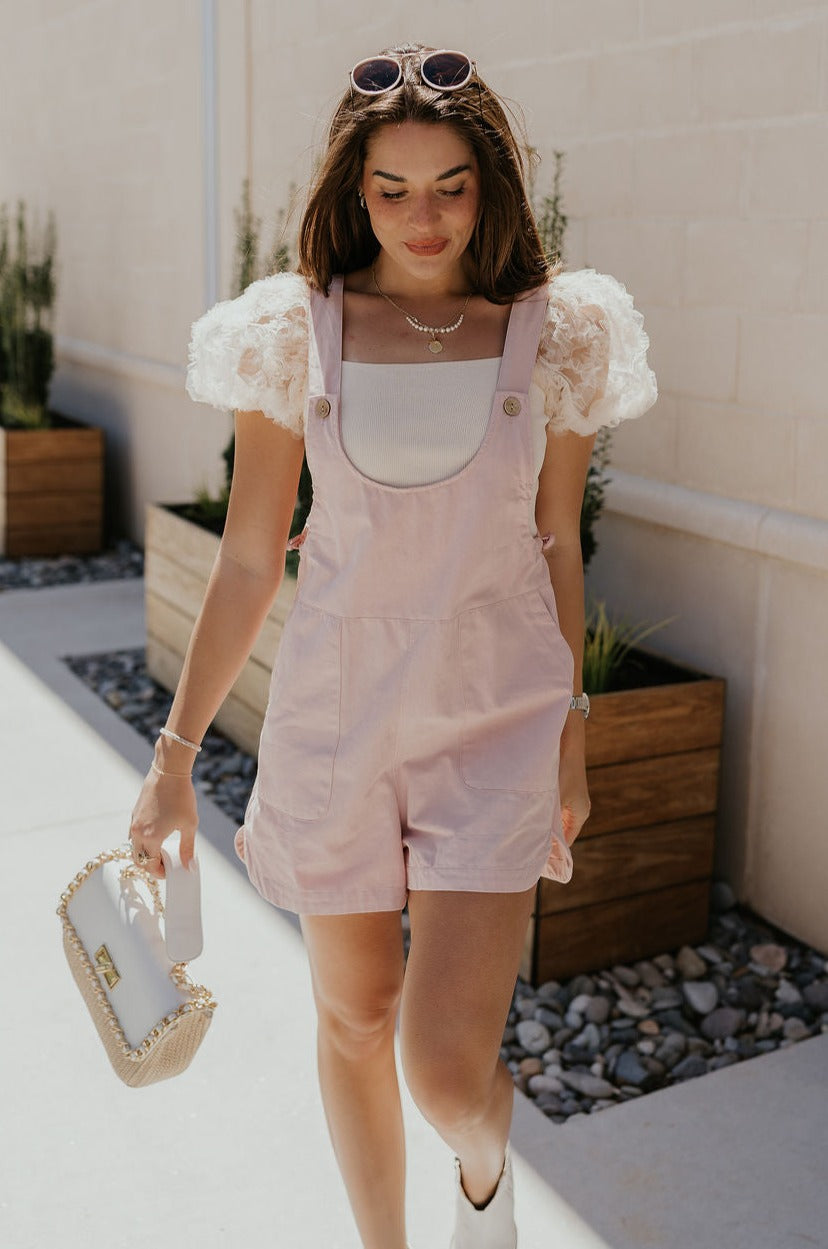 Leah Romper - Pale Pink