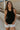 front view of female model wearing the Lianna Black Sleeveless Tank which features Black Lightweight Fabric, Black Lining, Round Neckline and Sleeveless