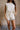 Everly Beige & Black Ruffle Shorts- frontal top view