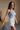 Julia Blue Waffle Knit Henley Tank- frontal side view