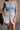 Allison Blue & Ivory Linen Seashell Short- close up front view