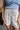 Allison Blue & Ivory Linen Seashell Shorts- close up view