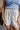Allison Blue & Ivory Linen Seashell Shorts- close up view