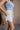 Allison Blue & Ivory Linen Seashell Shorts- side view