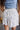 Allison Blue & Ivory Linen Seashell Shorts- close up top back view