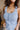 Julia Blue Waffle Knit Henley Tank- top view