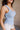Julia Blue Waffle Knit Henley Tank- close up side view