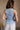 Julia Blue Waffle Knit Henley Tank- back view