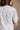 Allison Blue & Ivory Linen Seashell Top- close up back view