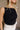 Alina Black Thin Straps Sleeveless Tank- close up side front view