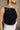 Alina Black Thin Straps Sleeveless Tank- close up side front view