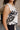 Sloan Cream & Black Floral Crochet Tank- close up side view