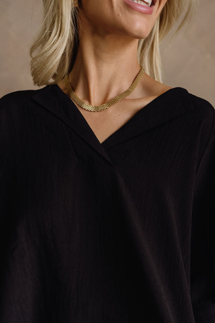 Ember Gold Flat Chain Necklace- front view