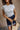 Alaina Blue & White Stripe Seashell Top- front view